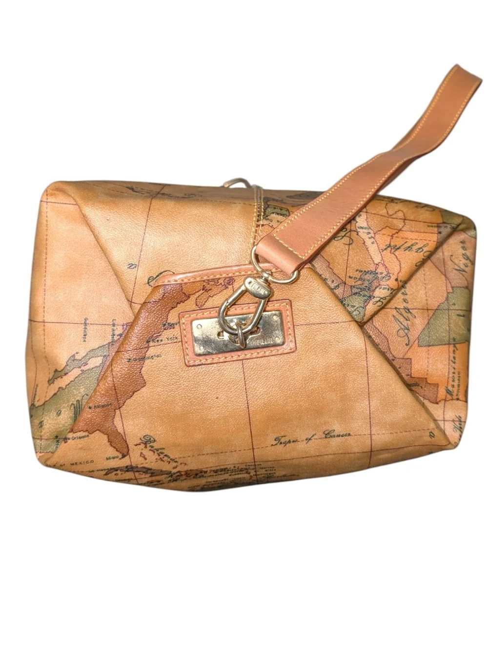 Rare Prima Classe 1a Geo Coated Canvas Print Travel Sling Duffel Bag